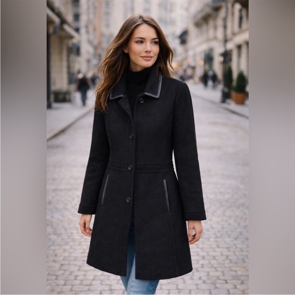 Coach wool blend trench coat